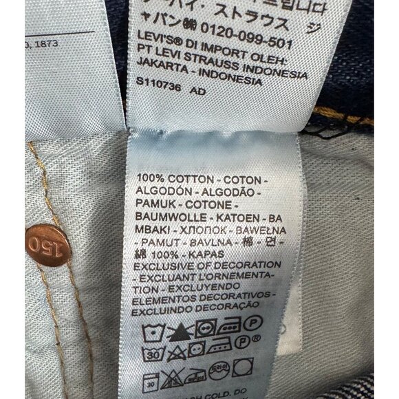 Levis 501 Original fit Mens Jeans distressed 90s relaxed patch work sz 36x29 - Picture 9 of 10